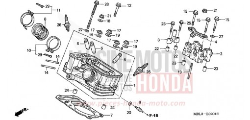 CULASSE DE CYLINDRE AR. NT650VW de 1998